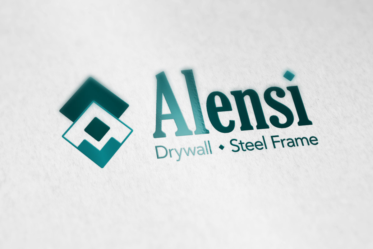 identidade visual: alensi drywall & steelframe
